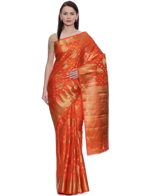 

MIMOSA Rust Red Art Silk Woven Design Kanjeevaram Saree