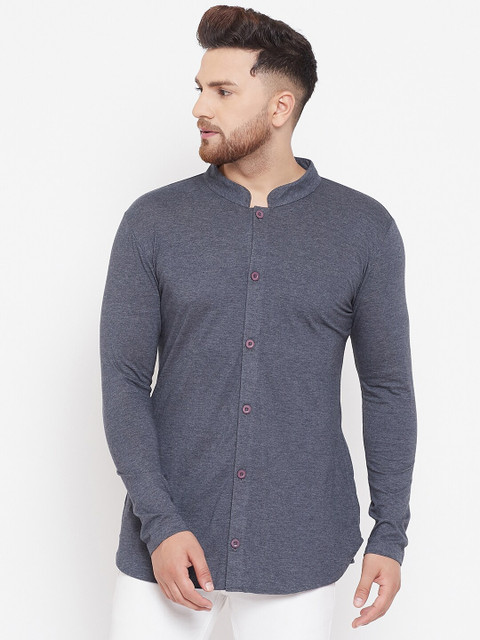 

Hypernation Men Blue Slim Fit Casual Shirt