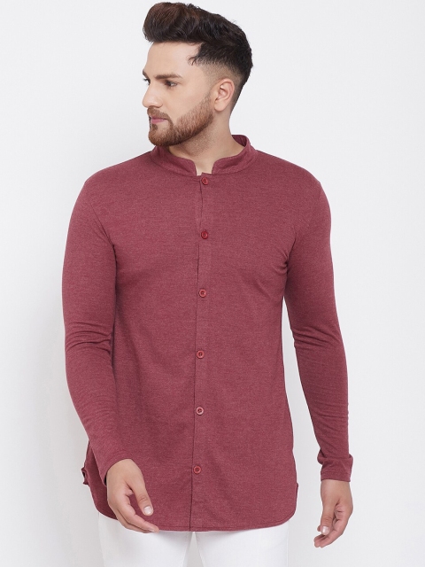 

Hypernation Men Maroon Slim Fit Casual Shirt