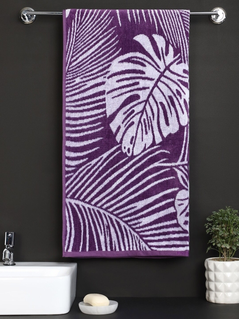 

Raymond Home Purple Solid 420 GSM Pure Cotton Bath Towels