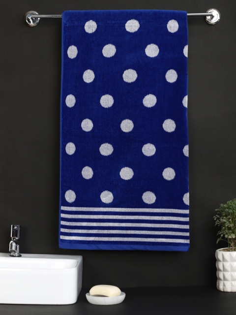 

Raymond Home Unisex Blue Printed 420 GSM Cotton Bath Towels