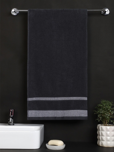 

Raymond Home Grey Solid 380 GSM Pure Cotton Bath Towels