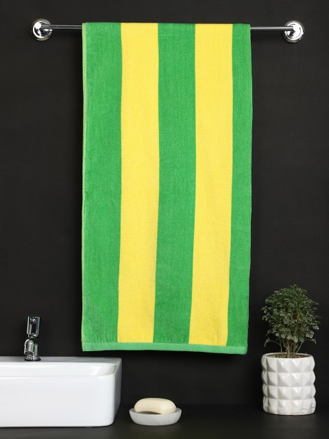 

Raymond Home Green Striped 400 GSM Pure Cotton Bath Towel