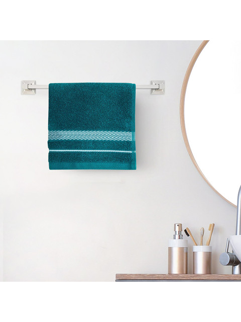 

Home Centre Blue Striped Cotton 550 Gsm Bath Towels