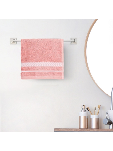 

Home Centre Unisex Peach Coloured Textured 550 GSM Cotton Face Towel