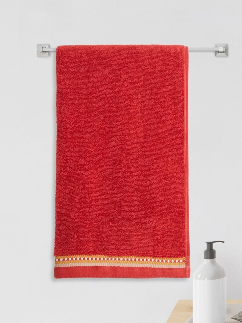 

Home Centre Red Solid 450 GSM Cotton Bath Towels