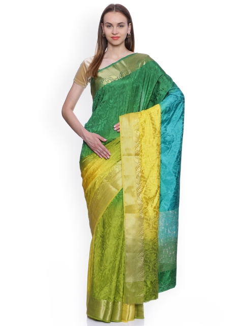 

MIMOSA Multicoloured Art Silk Woven Design Kanjeevaram Saree, Multi