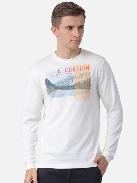 

t-base Men Off White Printed T-shirt