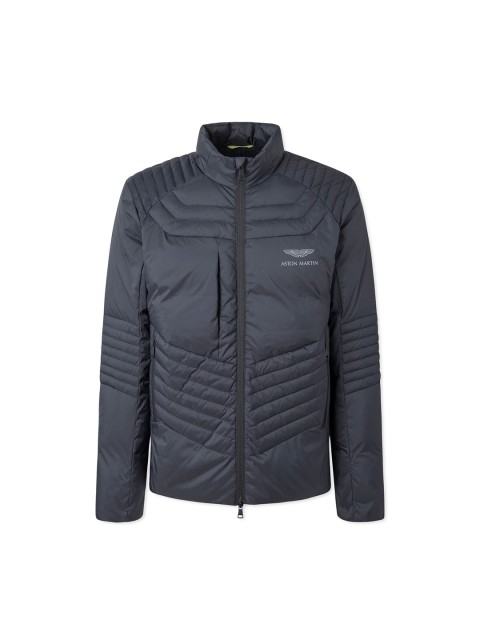 

HACKETT LONDON Men Black Lightweight Longline Padded Jacket