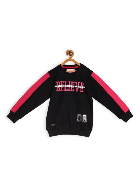 

612League Girls Black Printed Sweatshirt