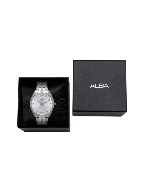 

Alba Men White Dial & Stainless Steel Bracelet Style Straps Analogue Watch AS9L15X1