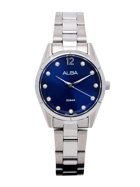 

Alba Women Blue Dial & Silver Toned Stainless Steel Straps Analogue Watch-AH8741X1