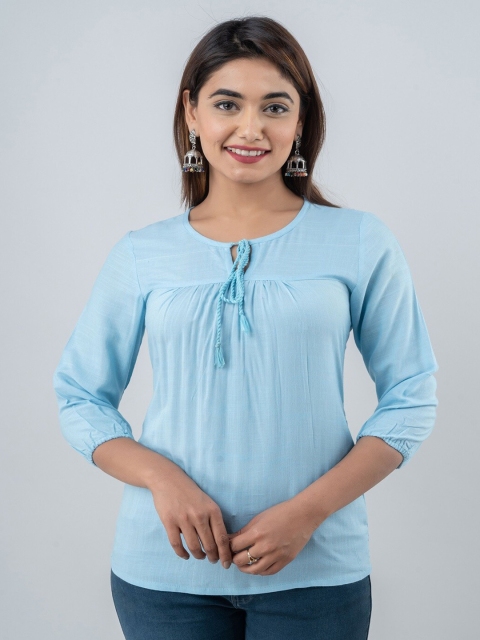 

Dipsha Blue Pure Cotton Kurti
