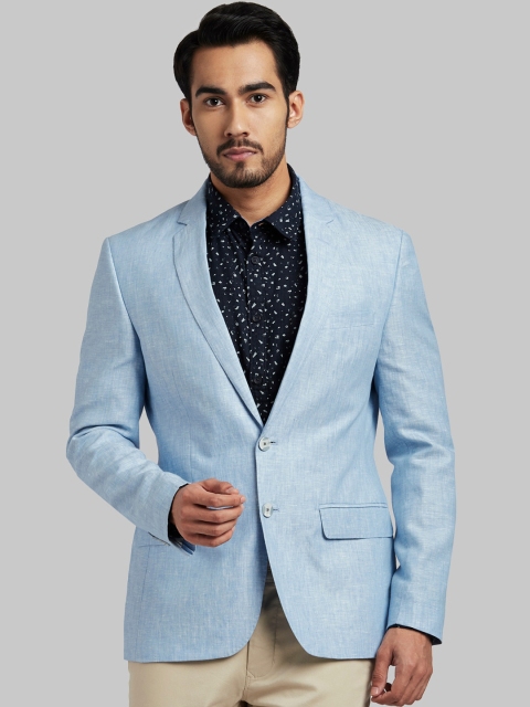 

Parx Men Blue Regular Fit Solid Single Breasted Formal Blazer