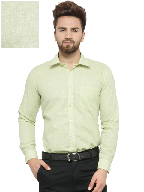 

JAINISH Men Green Comfort Fit Solid Formal Shirt