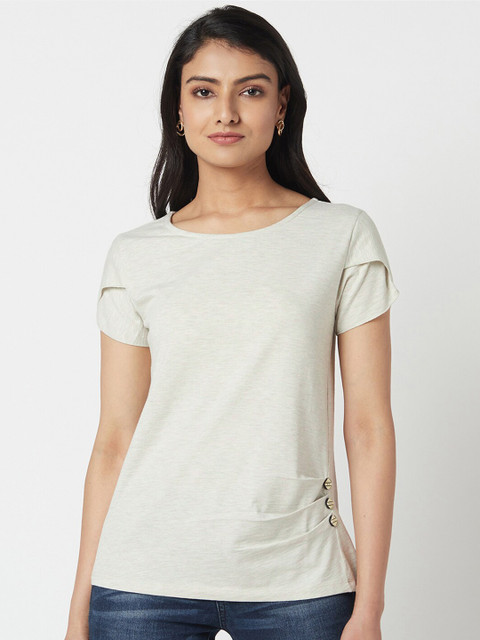 

Miss Grace Women Mint Green Solid Regular Top
