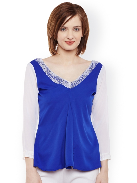 

Belle Fille Women Blue Solid Top