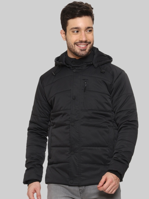 

Mark Leute Men Black Striped Padded Jacket
