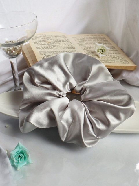 

Soho Boho Studio Women Silver-Toned Ponytail Holders oversized scrunchies