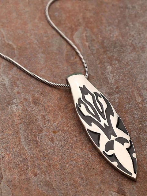 

Dare by Voylla Men Silver-Toned Pendant with Chain
