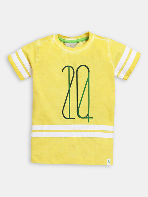 

Hopscotch Boys Yellow Raw Edge T-shirt
