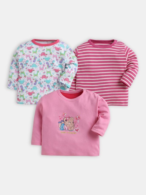 

Hopscotch Girls Pack of 3 White & Pink T-Shirt