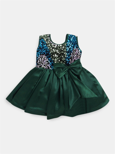 

Hopscotch Girls Green Embellished Dress