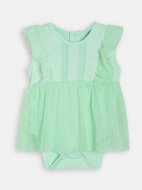 

Hopscotch Girls Green Cotton Bodysuits