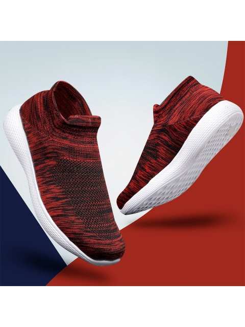

KRAASA Men Red Textile Running Non-Marking Shoes