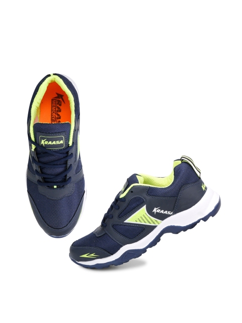

KRAASA Men Navy Blue Mesh Running Non-Marking Shoe