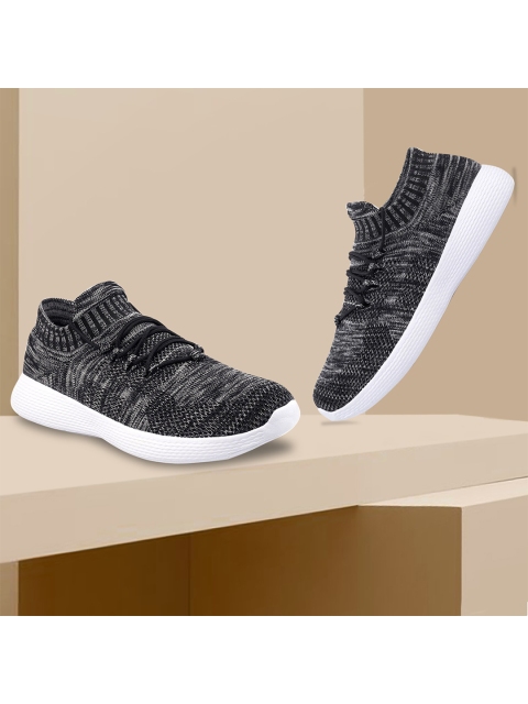 

KRAASA Men Black Textile Running Non-Marking Shoes