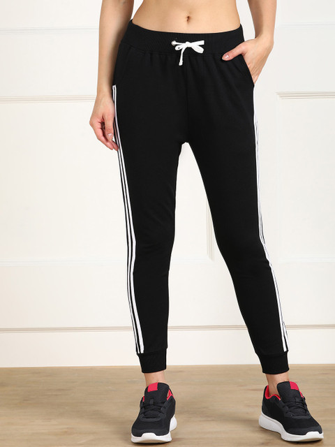 

SHARKTRIBE Women Black Solid Cotton Jogger