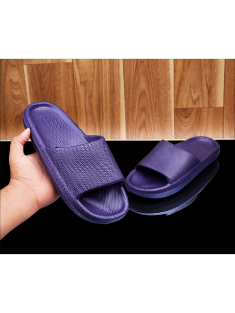 

KRAASA Men Navy Blue Rubber Sliders