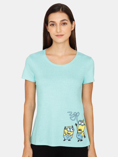 

Rosaline by Zivame Green Print Top