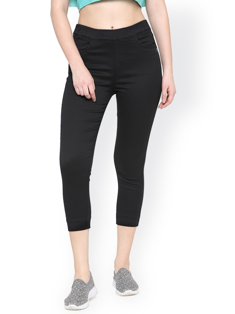 

Xpose Women Black Solid Skinny Fit Capris