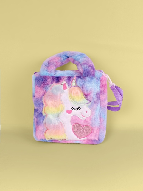 

Dukiekooky Kids Purple & Blue Unicorn Handbag