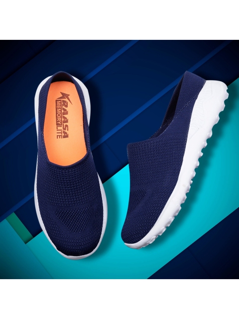 

KRAASA Men Navy Blue Slip-On Sneakers