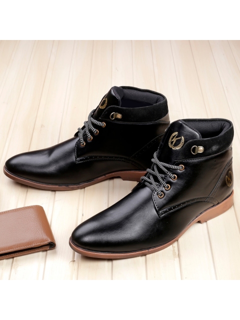 

KRAASA Men Black Solid Casual Boots