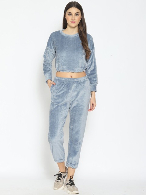 

PRETTY LOVING THING Women Blue Solid Tracksuits