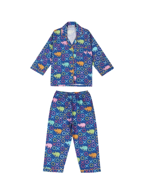 

shopbloom Kids Blue Printed Night Suit K-128-LS-S1