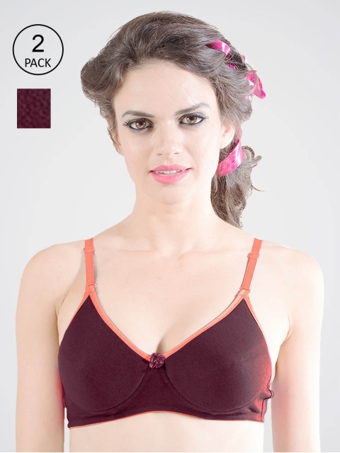 

Sonari Women Maroon Solid Lightly Padded Bra