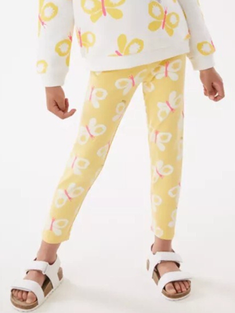 

Marks & Spencer Girls Yellow Printed Trousers