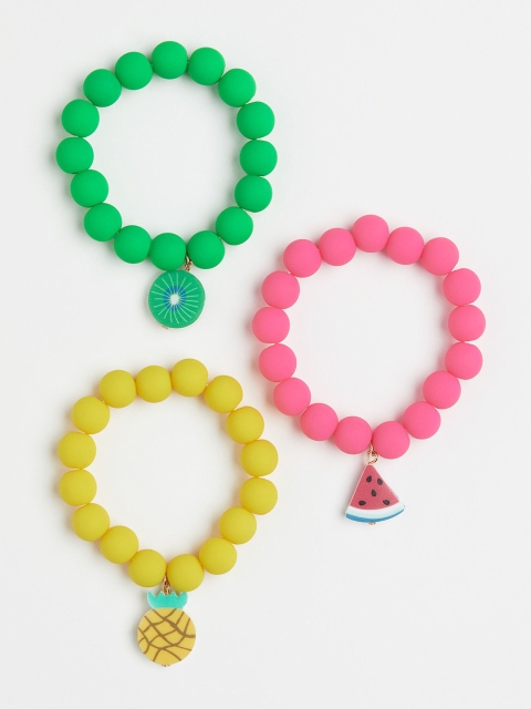 

H&M Girls Yellow & Pink 3-Pack Pendant Bracelets