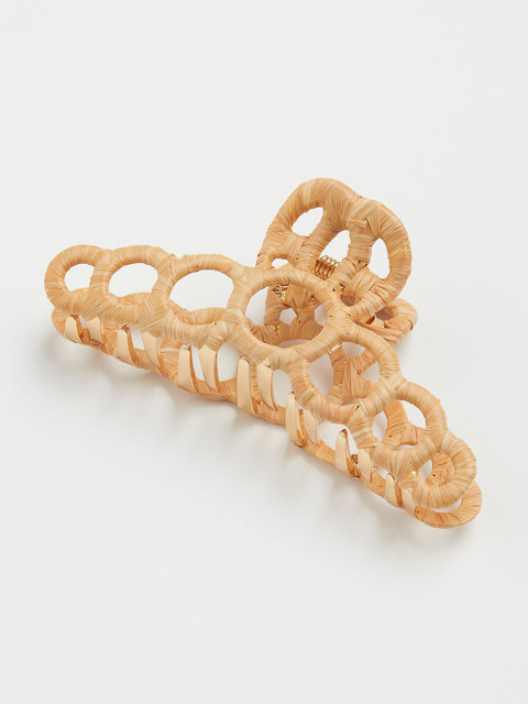 

H&M Women Beige Straw Hair Claw