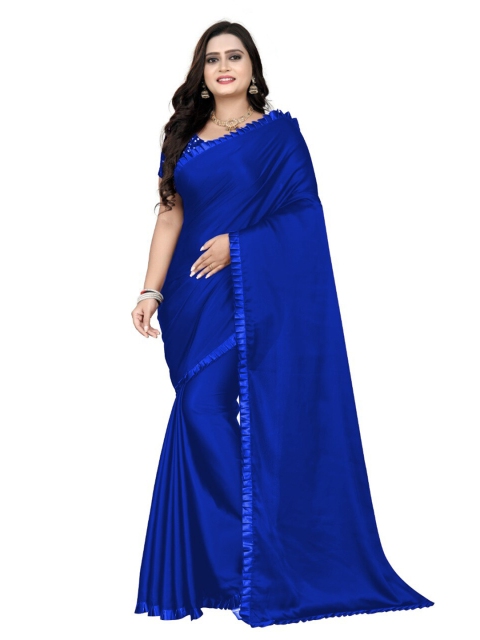 

Mizzific Blue Satin Saree