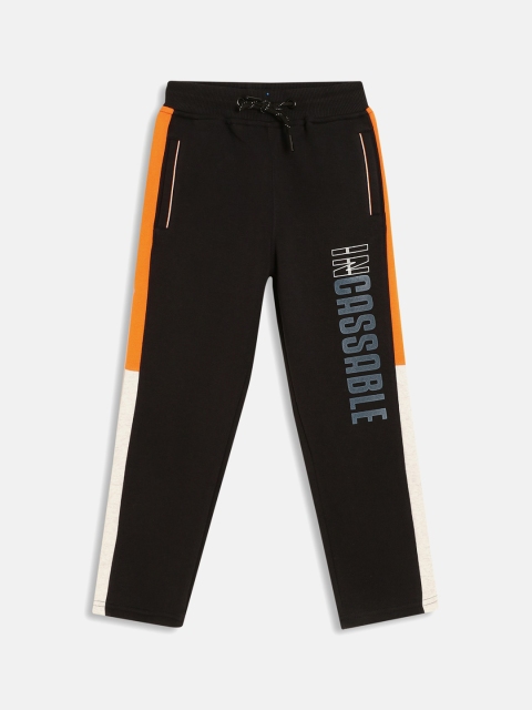 

Octave Boys Navy Blue Solid Cotton Track Pants With Side Stripe