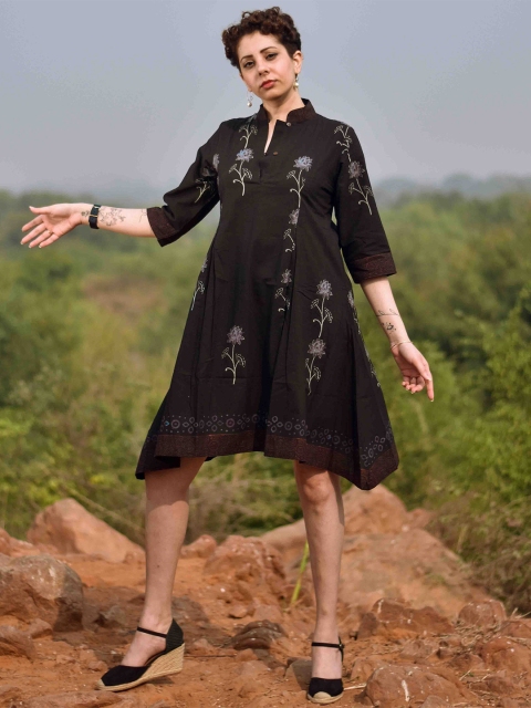 

Chidiyaa Black A-Line Dress