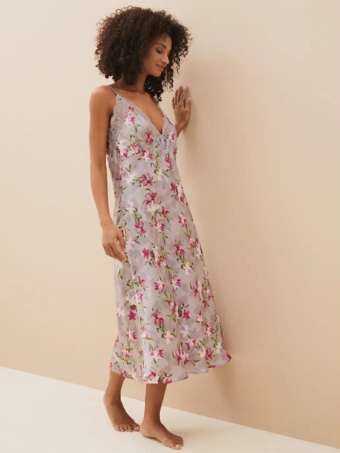 

Marks & Spencer Grey Printed Pure Cotton Nightdress