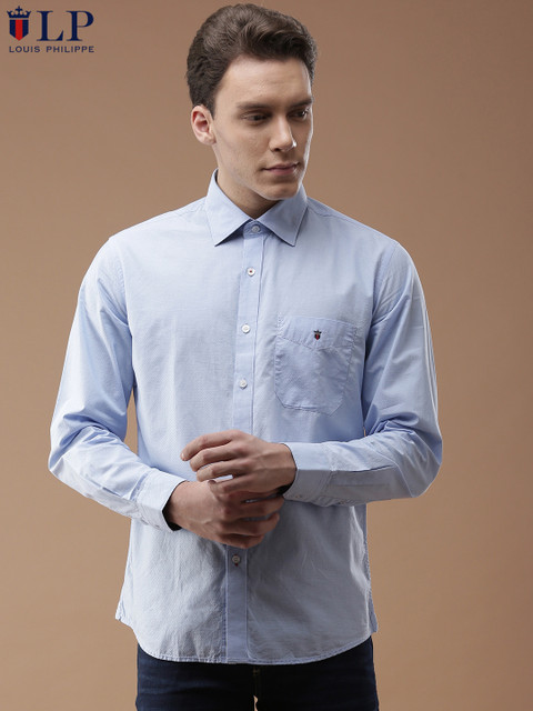 

Louis Philippe Sport Men Blue Jermyn Tailored Fit Self-Design Casual Shirt