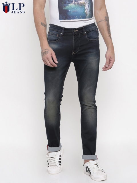 

Louis Philippe Jeans Men Navy Blue Skinny Fit Low-Rise Clean Look Jeans